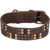 Collier Pour Chien - TRIXIE - Marron - Cuir Rustique - Rivets - XL
