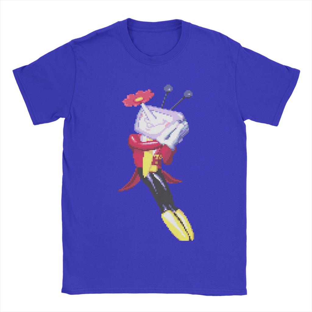 Tenna Blossom Deltarune T Shirts Unisex Pure Cotton Casual TShirts Round Collar Tees Short Sleeve Clothing Printed