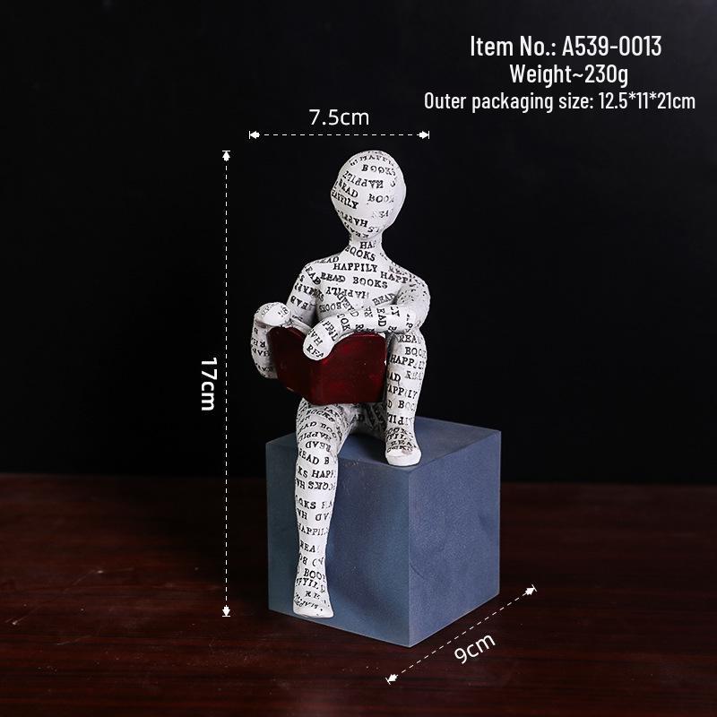 Silver Thinker Sculpture: Nordic Luxury Ornament for Home and Desk Decor.