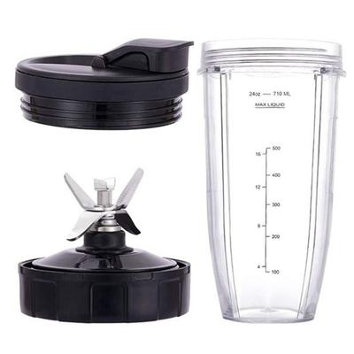 Części zamienne do blendera Ninja, kubek 24Oz, 7 żeberek, ostrze ekstraktora, do Nutri Ninja Auto IQ BN801 SS101 BL480-30 BL641