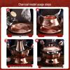 Retro Copper-Finish Stainless Steel Dual-Fuel Hotpot