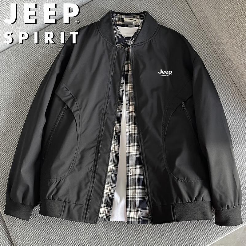 JEEP SPIRIT Men s Casual Stand Collar Outdoor Jacket XL