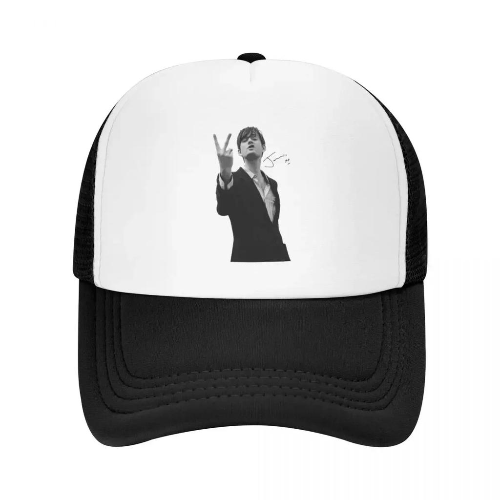 Jarvis Cocker Outline V Sign Artwork with Autograph Clear Background Baseball Cap Tactical Cap Rave For Girls Unisexs