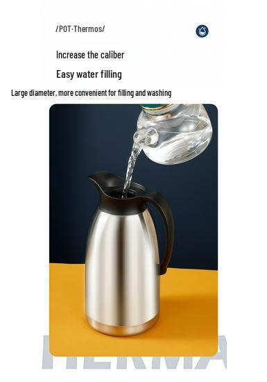 Stainless Steel Double-Layer Vacuum Thermos Flask Rooster Ji Gong Pot - Large Capacity Hot Water Bottle for Home Use