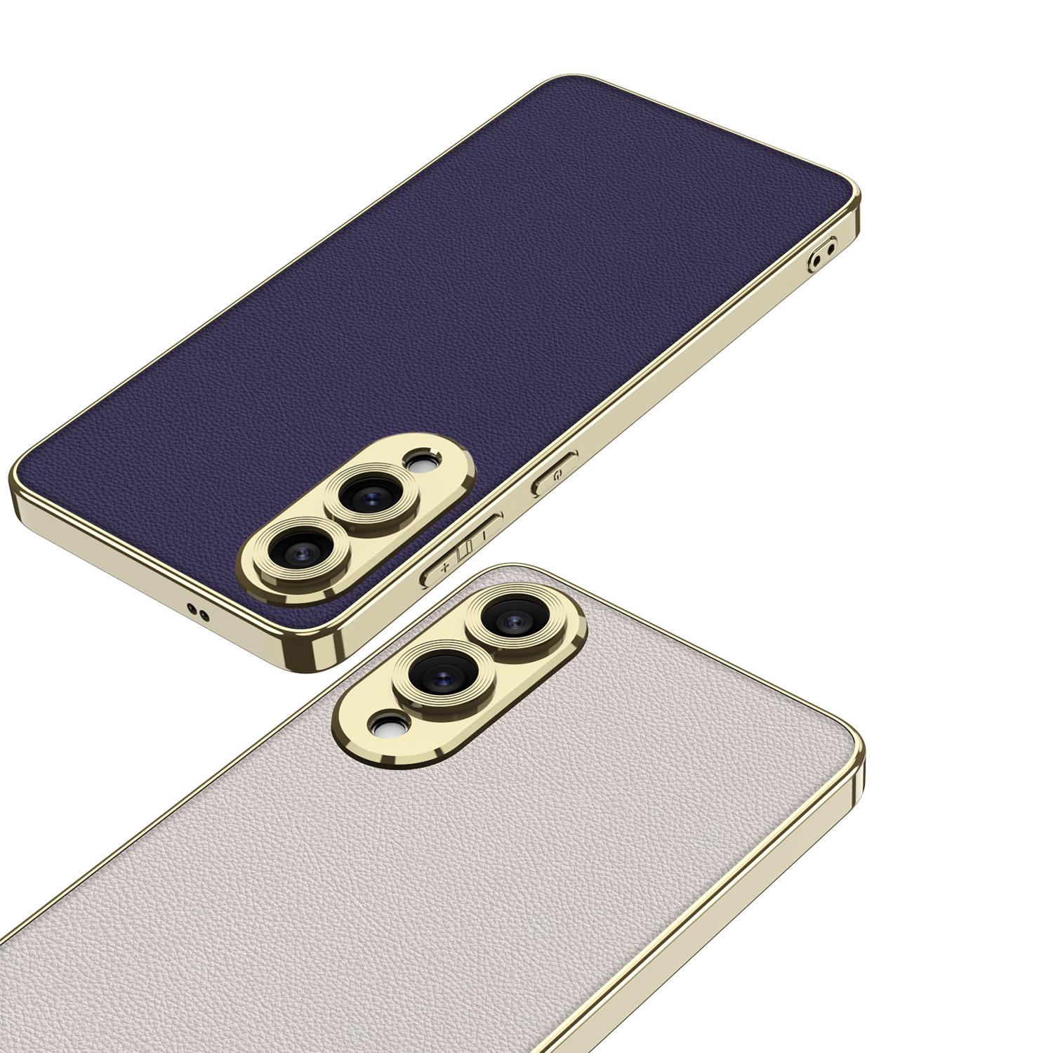 

For Samsung Galaxy S25 Edge Case Electroplating TPU+PC+PU Phone Back Cover Black