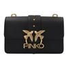 New PINKO Leather Crossbody Bags Shoulder Bags Women's Black 1P22TW-Y5H7-Z99Q