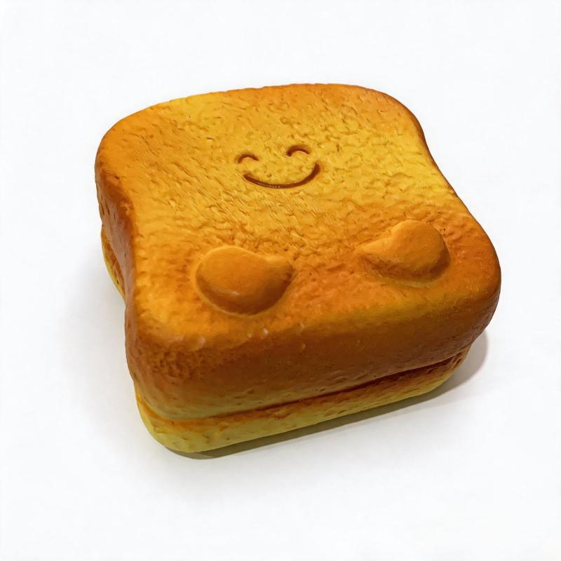 Decorative Soft Kitty Bread Squeeze Toy Adorable Stress Relief Toy for Adults Car Interior Ornament