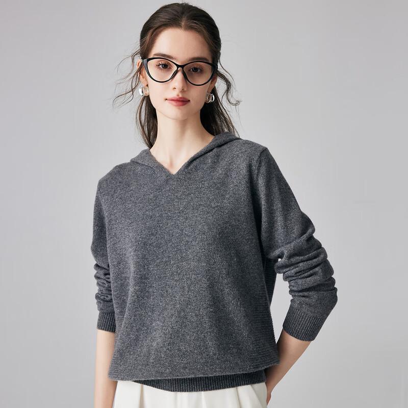 Paluo Women's Hooded Cashmere Sweater