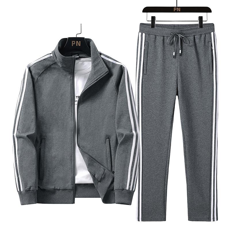 Spring Autumn Mens Sportswear Hoodies+Sweatpant Tracksuit Jacket+Pants 2 Pcs Sets Man Outdoor Joggers Running Sports Suits