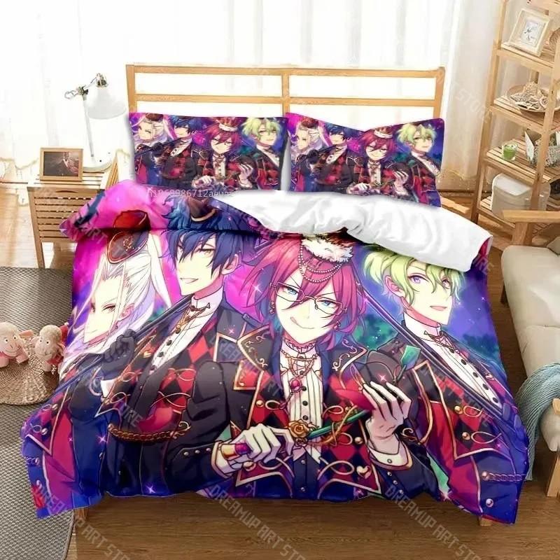 3D Anime Rock Band Ensemble Stars All Season Twin Bedding Set 3 Piece Comforter Set Bed Duvet Cover Double King Comforter Cover