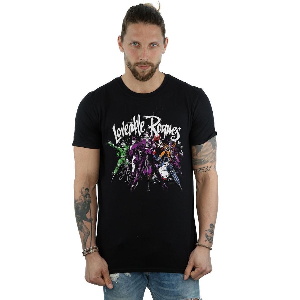 DC Comics Mens Batman Loveable Rogues T-Shirt