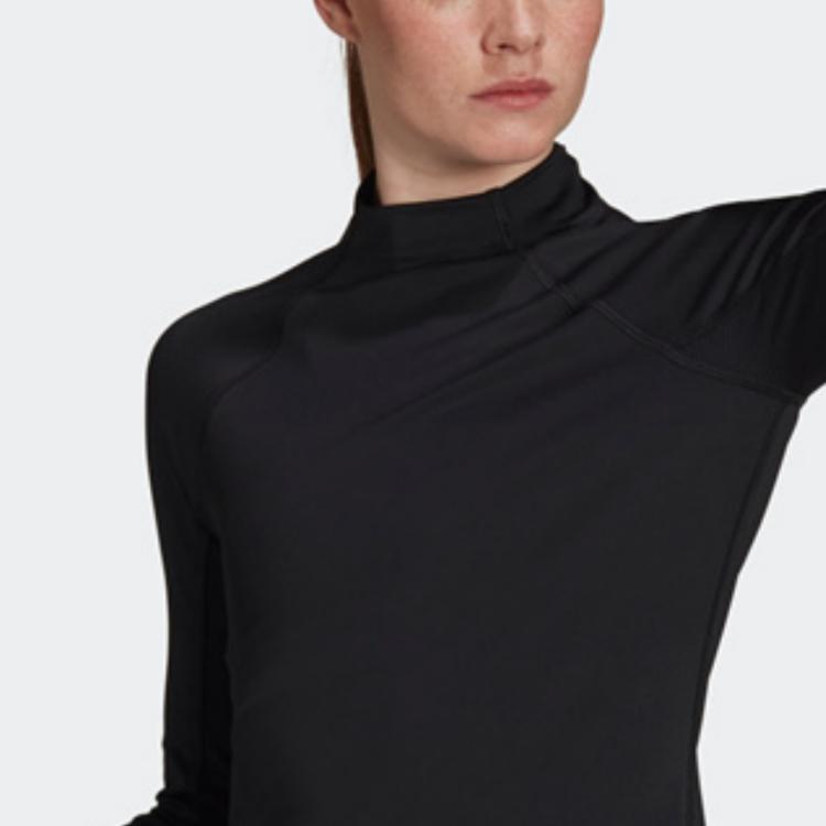 Adidas Fashionable Comfortable Soft Breathable Long Sleeve T-Shirt Women tops Black GH6844