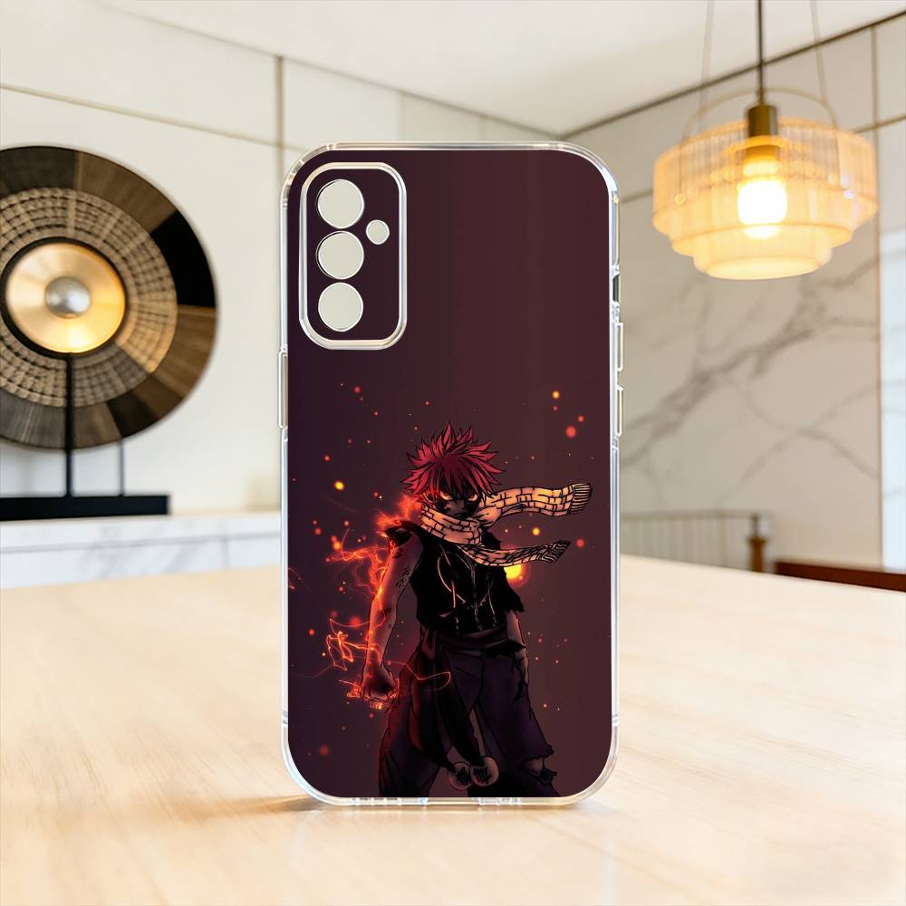 

Fairy Tail Natsu Dragon Slayer Silhouette Phone Case For SamsungA10,12,20,21S,30,31,40,50,51,52,70,71 Transparent Cover Samsung a30 a20