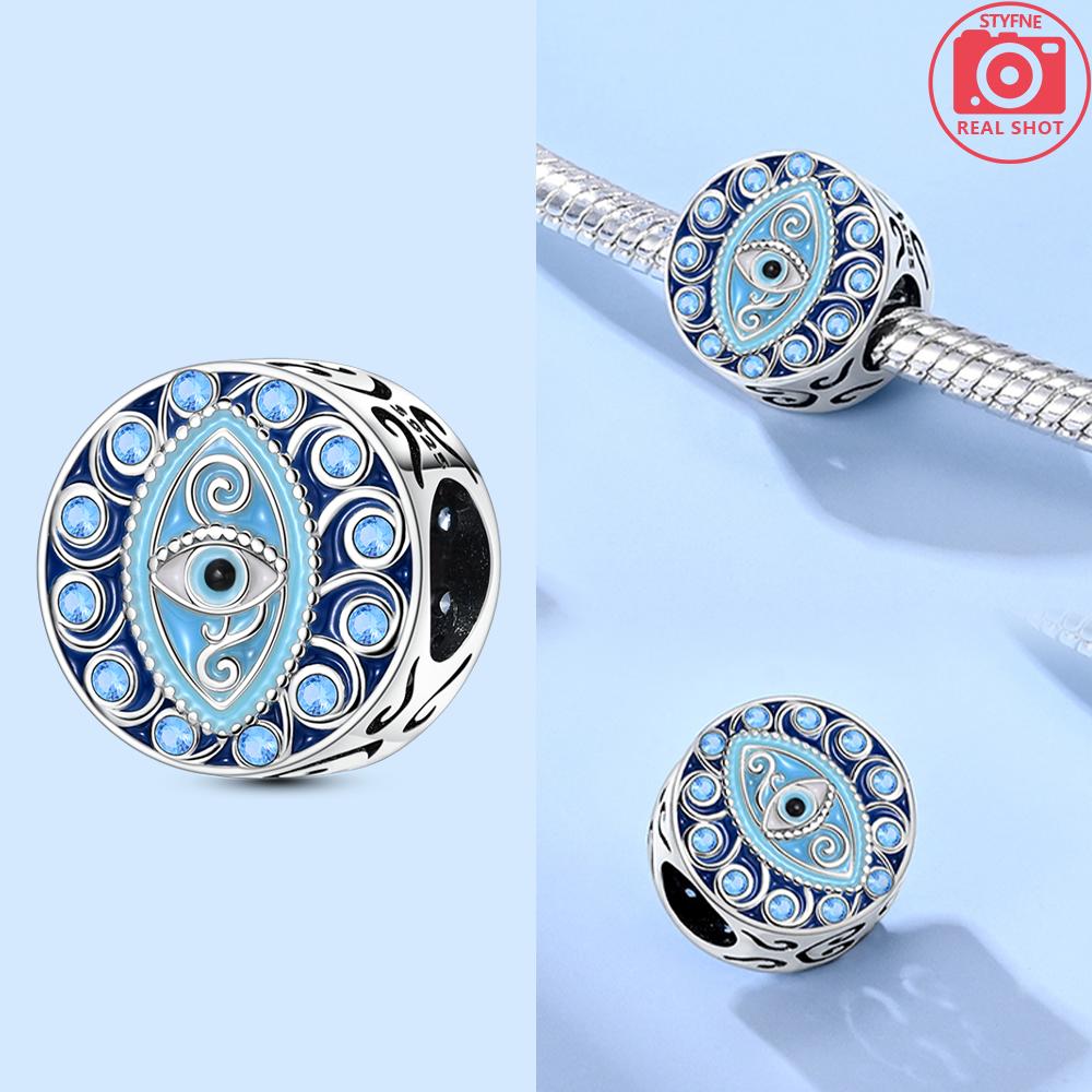 Charms 925 Silber Hamsa Perlen Passend für Armband Schmuckherstellung Damen DIY Feines Material Abschlussgeschenk