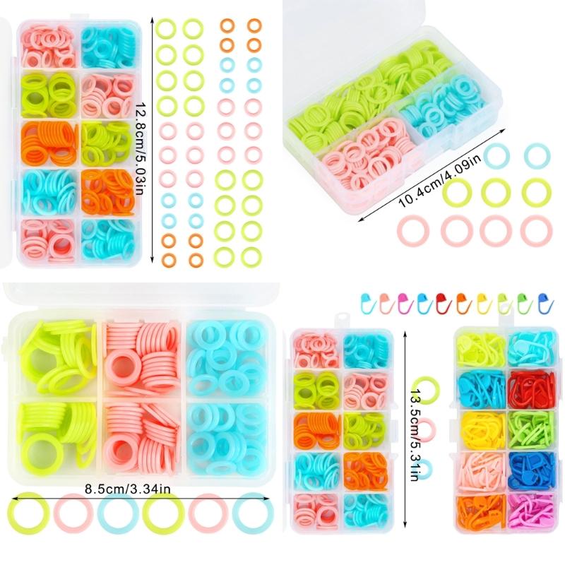 5 Box Crochet Rings Stitching Markers Knitting Markers Locking Stitching Markers Knitting Tool for Knitting Crocheting