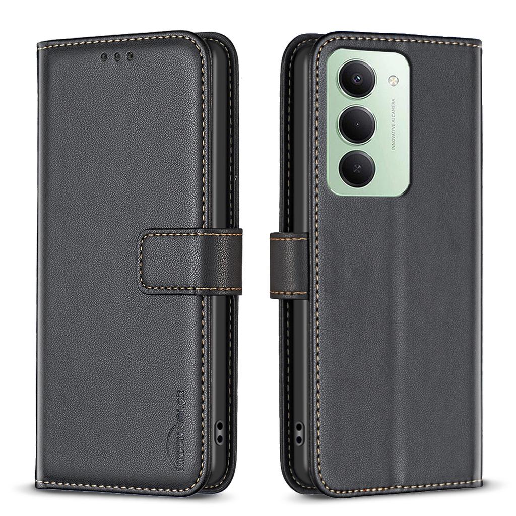 For Xiaomi Redmi 15 5G (Global) (169mm) Phone Case BINFEN COLOR BF17 Wallet Folio Flip Leather Cover