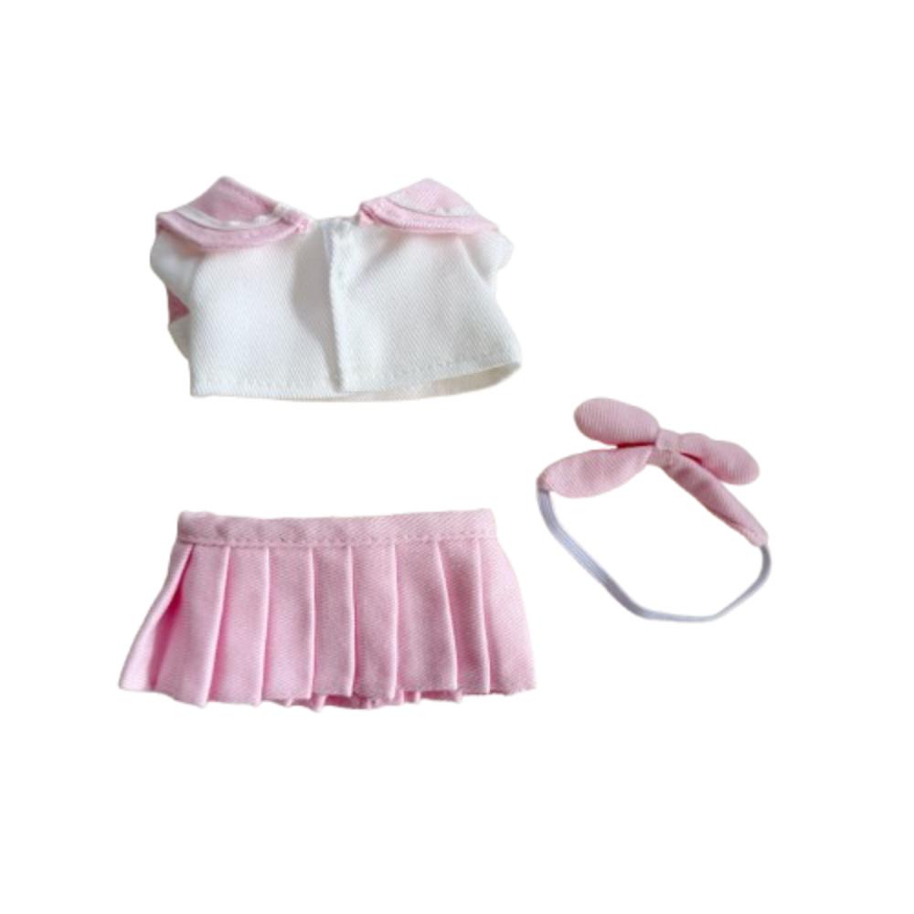 

JK Dress Set Labubu Doll s Clothes Dress Up 17cm Plush Dolls Clothes Cotton Doll Accessories розовый