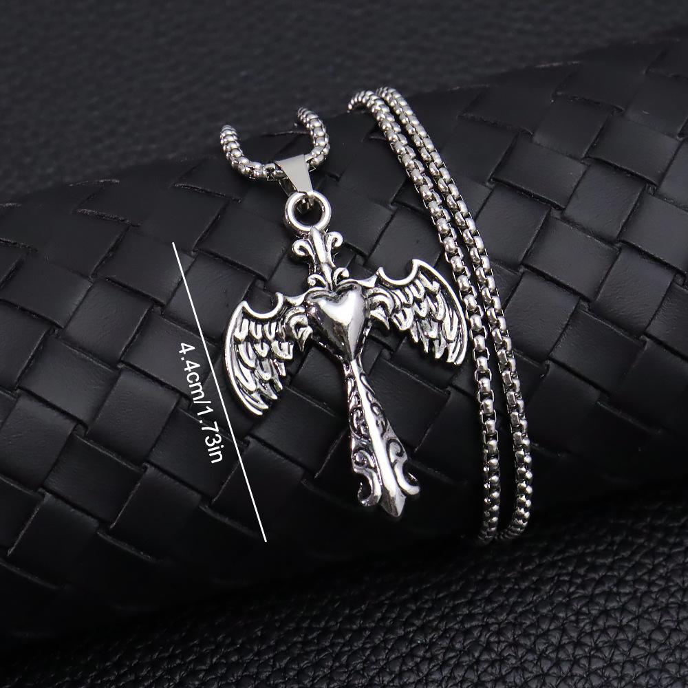 Punk Baroque Cross Necklace – Unisex Hip Hop Pendant Chain