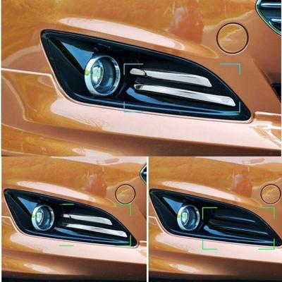 4pcs Front Fog Lamp Decoration Trim Fog Light Cover Fog Lights Sticker for Ford Fiesta MK7 2013-2016 ABS Chrome Accessories