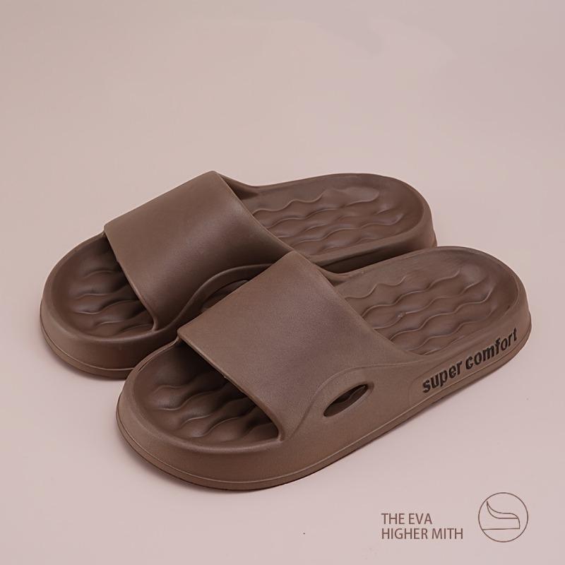 Letter Printed Anti Slip Slippers - Casual Open Toe Comfortable Shoes - Soft Sole, Quick Drying, Perfect for Indoor Family Relaxation