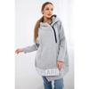 Hooded Sports Fleece Sweatshirt Casual Long-sleeved Zipper Women's Plus-size Solid Color Coat