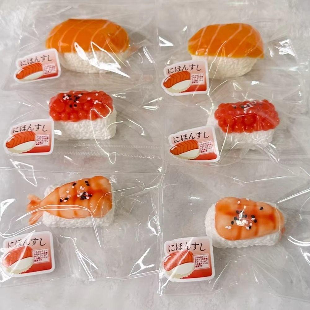 Slow Rebound Shrimp Sensory Fidget Handmade Silicone Squishy Toy Sushi Squeeze Toys  Students