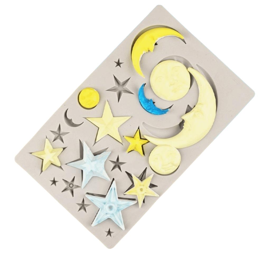 Silicone Silicone Fondant Mold Non Stick Moon Star Mold Sugarcraft Mold  Chocolate Candy
