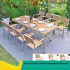 OEING Outdoor Dining Set with Teak-Finish Table and Chairs
