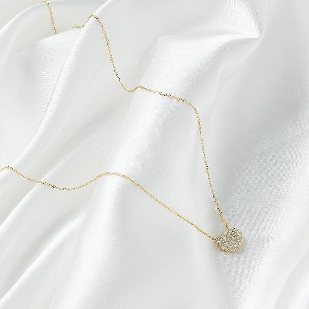 [Onoma] Onm Women's Heart 92.5 Silver Cubic Necklace (37335195)