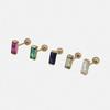 14k Square Color Cubic Piercing