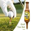6Pcs Mini Beer Bottle Shaped Golf Tees Reduce Friction & Resistance Professional Golf Driver Tees Unbreakable 7.6cm Curved Serving Pins