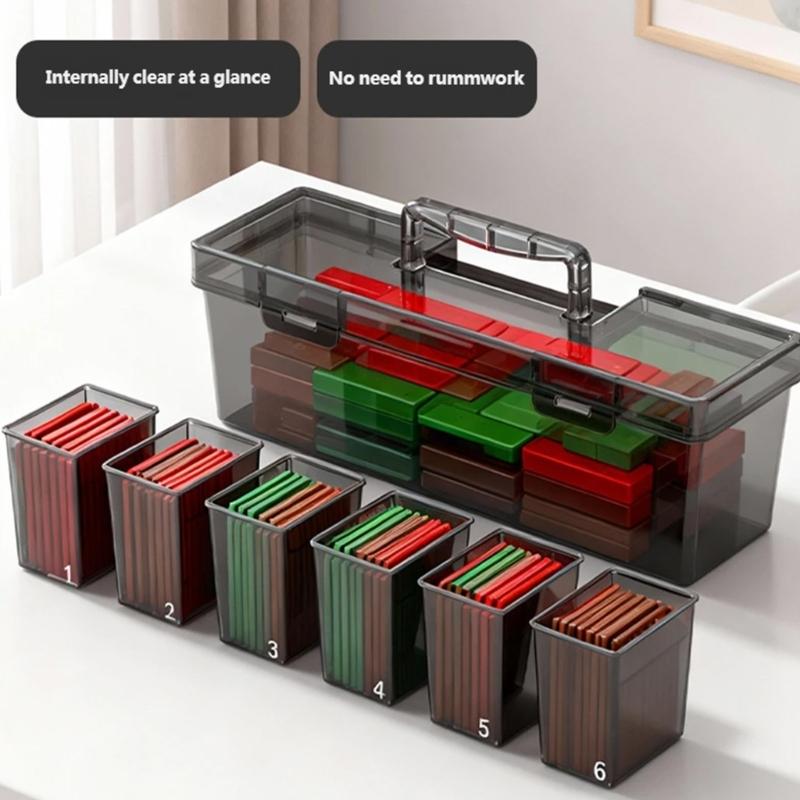 Clear Plastic Tool Box With Handle And Multiple Dividers Clear Parts Organizers For Industrial Parts And DIY Projects