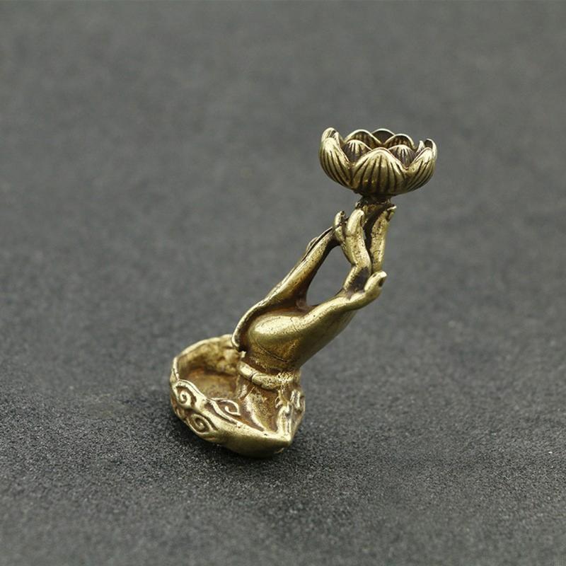 62KD Hand Lotus Incense for Burner Incense Base Air for Fresh Purifier Censer for Indoor Outdoor Room Air for Fresh To