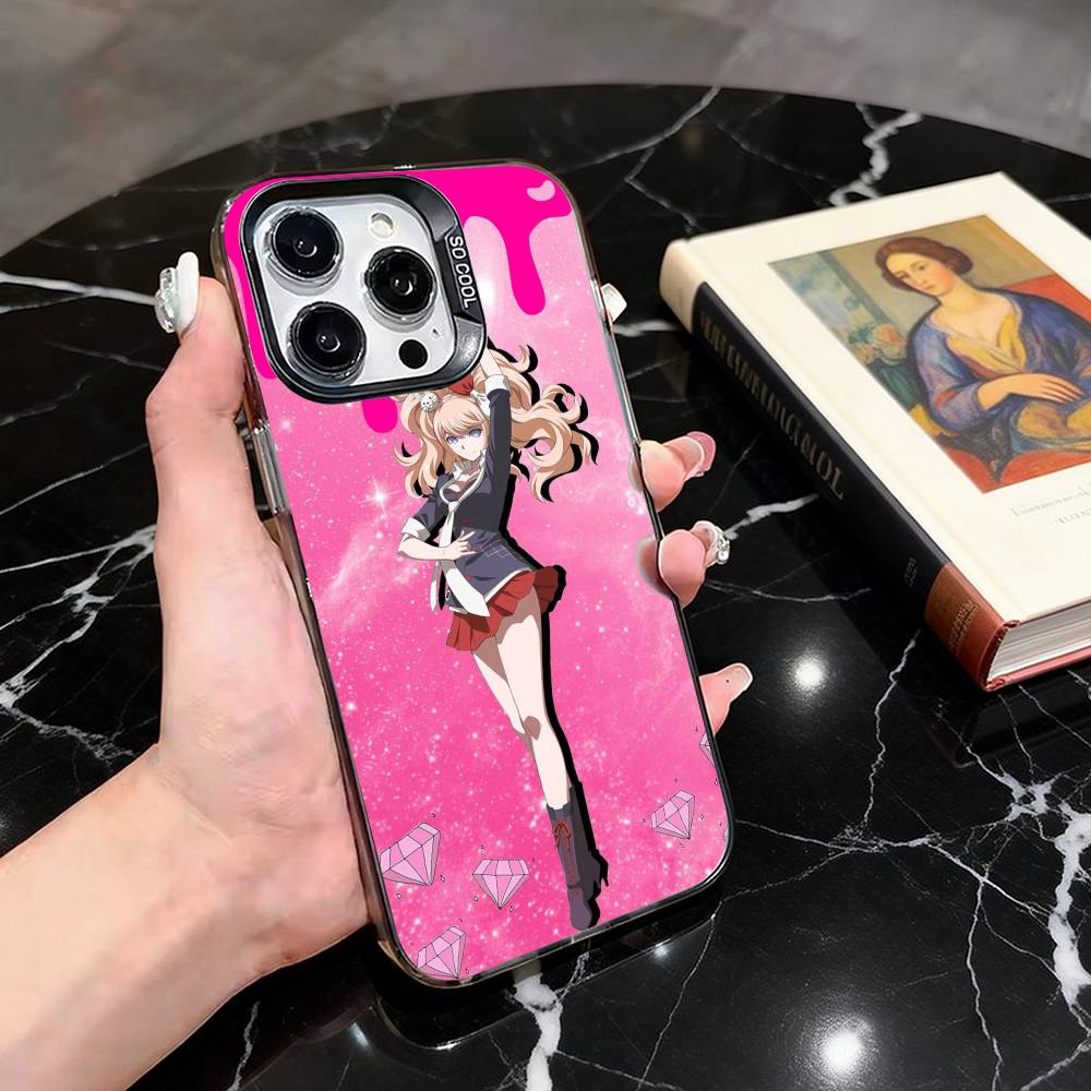 J-Junko Anime Enoshima-JEES Phone Case For iPhone 17,16,15,14,13,12,11 Plus,Pro Max,XS,Colorful Silver Phone case Funda Cover