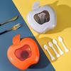 Creative Apple Shaped Multi Grid Design Seasoning Box Comes With 4 Spoons Perfect For Salt Sugar And Various Seasoning