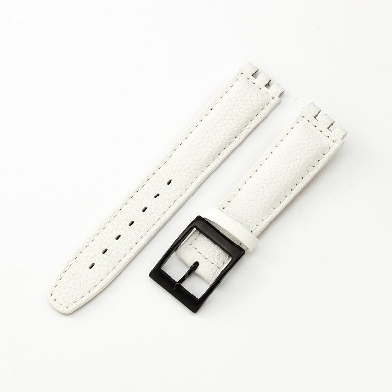 17mm 19mm Äkta Läder Klockarmband för Swatch YCS YAS YGS Armband Spänne Armband Män Sport Vattentätt Klockarmband