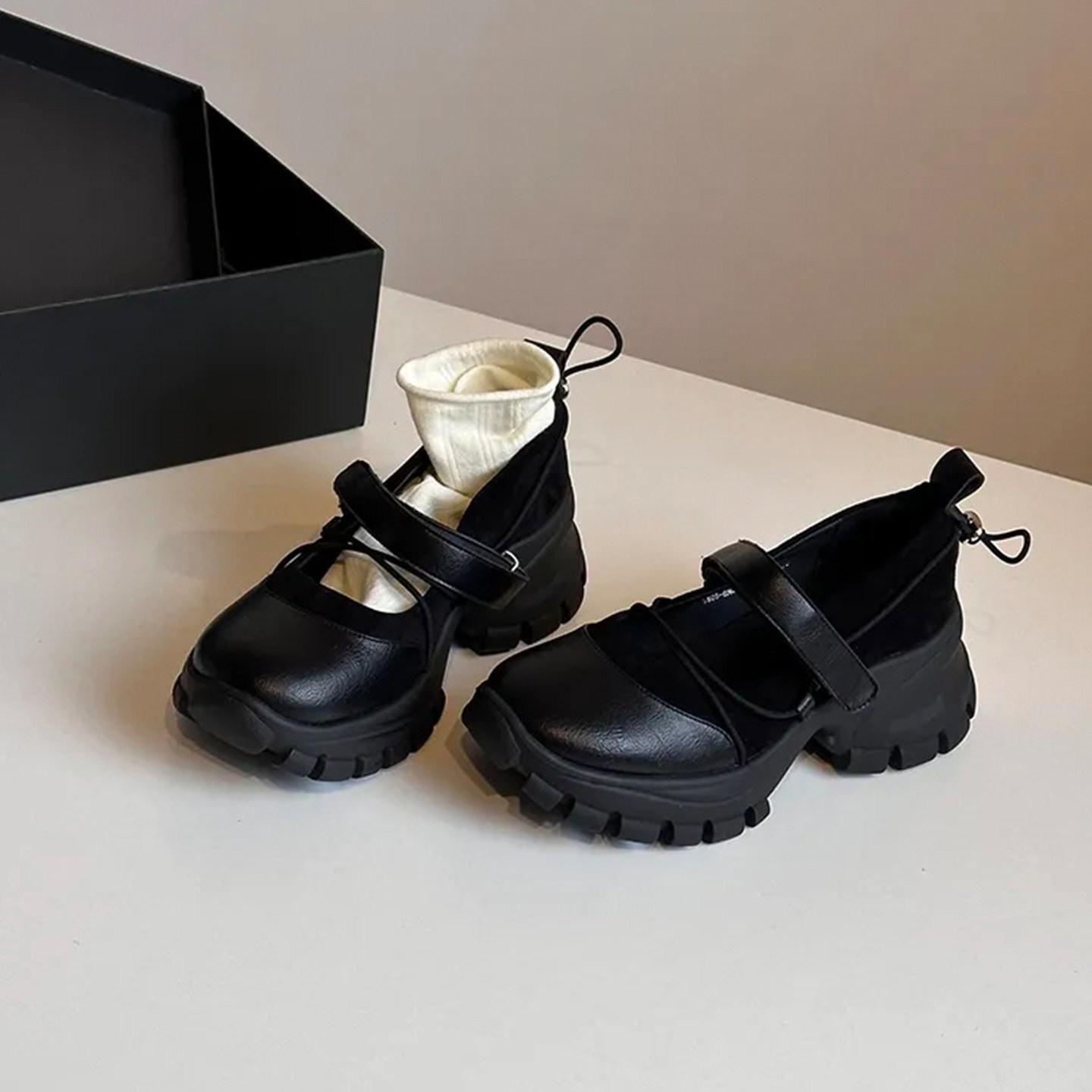 

Retro Platform Women s Shoes - New Style, Highly Versatile, Height-increasing Sports Shoes 40 чорний