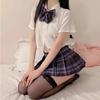 Sexy Sailor Uniform JK Mini Skirt with Bow Tie Set Cute Adorable Extreme Uniform Seduction Easy Costume High School Girl JK Cosplay Adult School