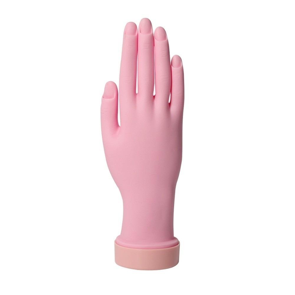 Flexible Fake Hand Soft Bendable Hand Model Professional Nail Practice Hand  Nail Salon Tools розовый
