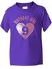 Birthday Girl Age 9 Nine Girls Kids T-Shirt In Glitter Birthday Gift Age 1-13