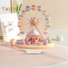 Dessert Ferris Wheel Ornament 2D Flat Acrylic Decoration with Base Non-3D Desktop Ferris Wheel Ornament for Desk Bookshelf Bedside Table