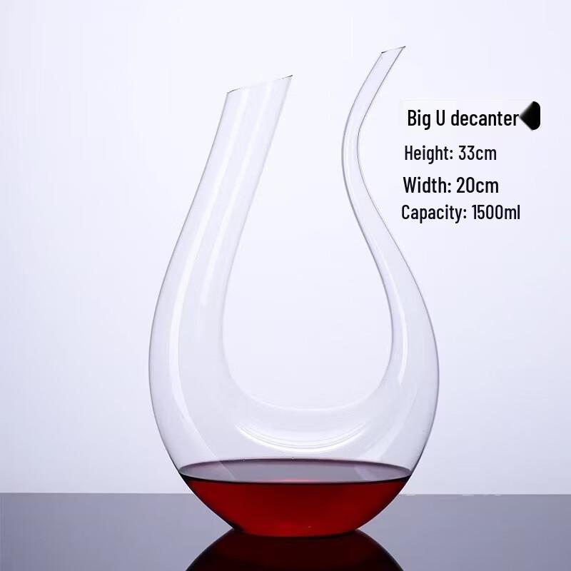 U-shaped Glass Red Wine Decanter Set