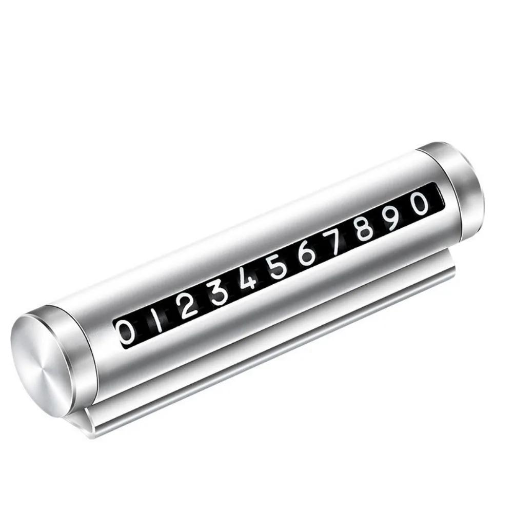 1pcs Car Styling Temporary Parking Card Metal Roller Texture Auto Phone Number Card Plate Telephone for bmw E90 Accessories
