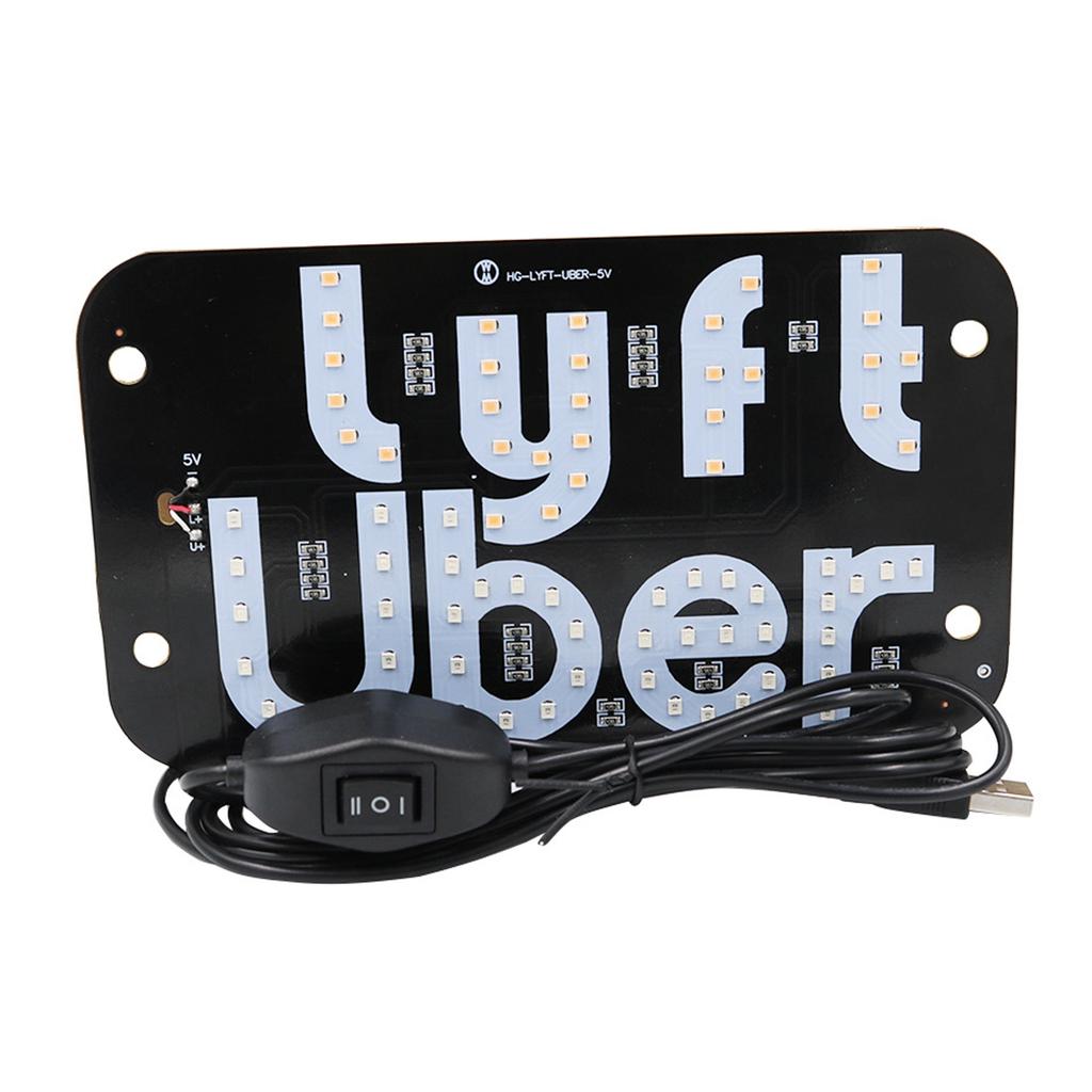 LED Light Sign for Car Taxi Windshield USB Car LED Sign with Suction Cups Scrolling Display Board Control For Carpool Driver