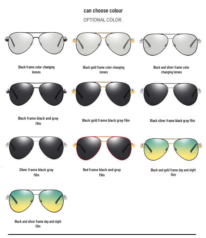 Men's Polarized Photochromic Sunglasses for Day and Night, Driving, and Fishing - Model 5183