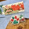 Lovely Christmas Taba Squishy Toys Santa Claus Snow Man Fidgets Toys Squeeze Stresses Relief Paw Squishies Party Favors
