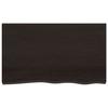 VidaXL Étagère murale gris foncé 100x60x2 cm bois chêne massif traité 363809