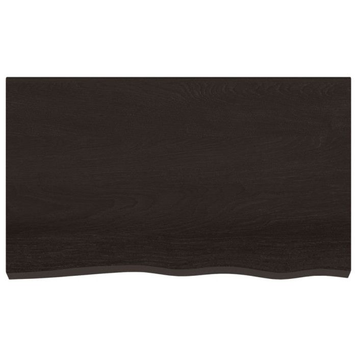 VidaXL Étagère murale gris foncé 100x60x2 cm bois chêne massif traité 363809