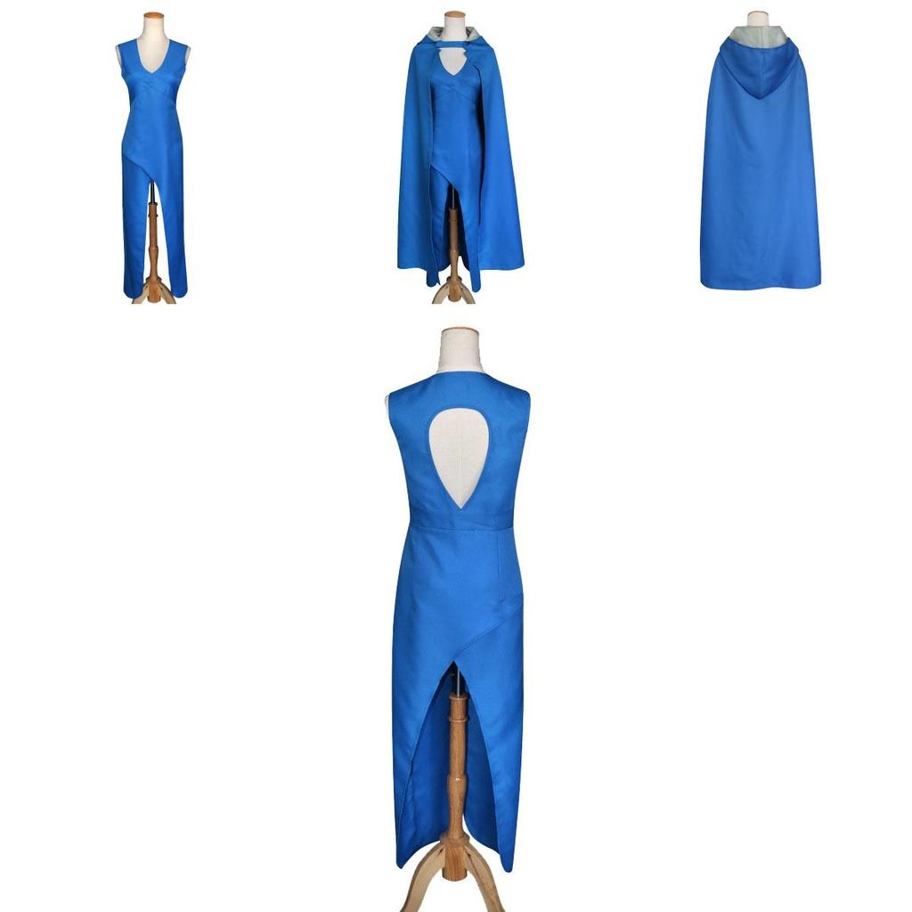 Exquisite Game Of Thrones Daenerys Targaryen Mother Of Dragons Costume Dress Cloak For Women