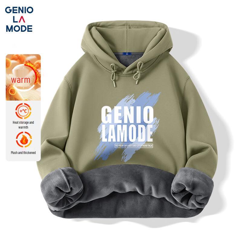 

GENIOLAMODE Men s Winter Fleece Hooded Sweatshirt L